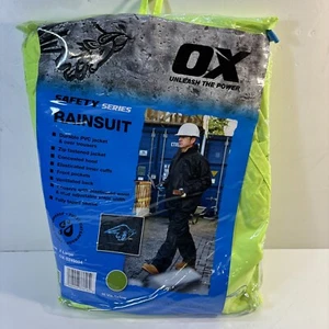 OX Hi-Vis Rain Suit - Yellow, Size X Large - Picture 1 of 2