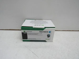 GENUINE LEXMARK 70C1XC0 (CS510) CYAN EXTRA HIGH YIELD TONER CARTRIDGE - Zdjęcie 1 z 2