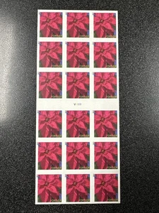#4821 Poinsettia Christmas Forever Stamp Booklets Of 18 ATM - Picture 1 of 2