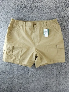 LL Bean Shorts Mens 36 Beige Tropic Weight Cargo Comfort Waist Utility Pocket - Picture 1 of 8
