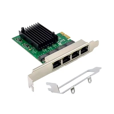 4 Ports Gigabit Ethernet PCI-E X1 Network Adapter Card VLAN Server NIC RTL8111F - Image 1 of 4