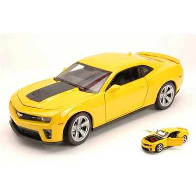 CHEVROLET CAMARO ZL1 2013 YELLOW 1:24 Welly Auto Stradali Modellino Nuovo - Immagine 1 di 3