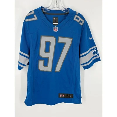 Camiseta deportiva para hombre Detroit Lions NFL Nike 97 Hutchinson pequeña azul en el campo Foto 1 de 4
