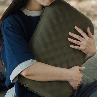 Dual Use Inflatable Pillow For camping Pillow with Ice Silk Fabric 188g - Image 1 of 4