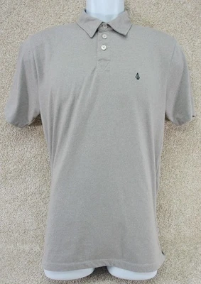 Volcom Polo Shirt Mens Medium Gray Short Sleeve Casual Skate Surfer Style - Image 1 of 4