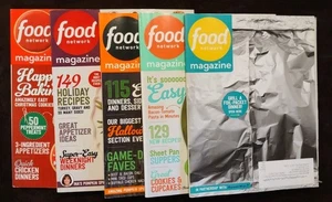 Lot of 5 Food Network Magazines *Articles *Recipes *Color Photos *July-Dec 2017 - Picture 1 of 6