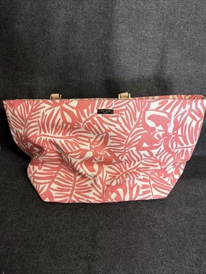 Bolso de Mano Kate Spade Jules Grant Street Vinilo Granulado Rosa Blanco Floral Cartera Foto 1 de 4