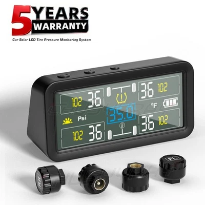 Sistema de monitor de presión de neumáticos LCD solar TPMS con 4 sensores para Subaru Legacy Foto 1 de 4