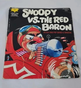 Vintage Peter Pan Records Sunshine Series 45 giri/min 7” disco Snoopy & The Red Baron - Foto 1 di 4