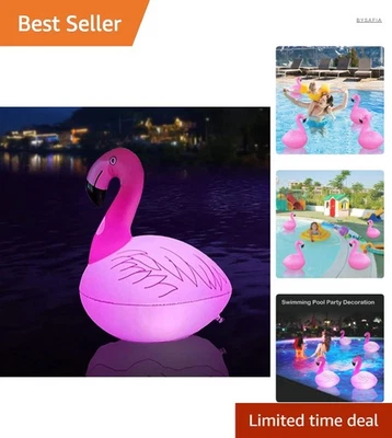 Garten Dekoration Solar Flamingo Pool Licht  Aufblasbar Party Festival - Bild 1 von 4
