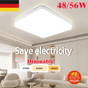 Lámpara de techo LED de 48/56 W Lámpara de techo regulable Lámparas de salón dormitorio - Imagen 1 de 26