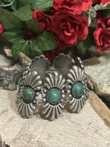 43. Vintage früher TAXCO Sterling 925 grüner Malachit ? Gliederarmband 7 7/8" - Bild 1 von 20