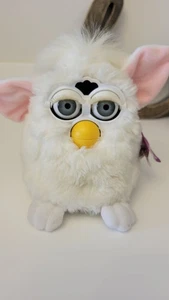 Vintage 1998 Tiger Furby Toy Snowball White Model 70-800 blue Grey eyes!! - Picture 1 of 11