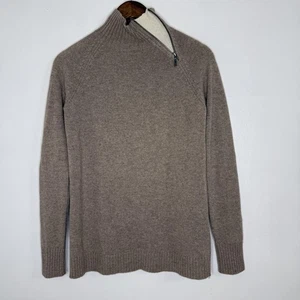 Suéter Granate Hill Para Mujer XS Taupe Cachemira Cuarto Cremallera Cuello Simulado Tejido Raglán - Imagen 1 de 7