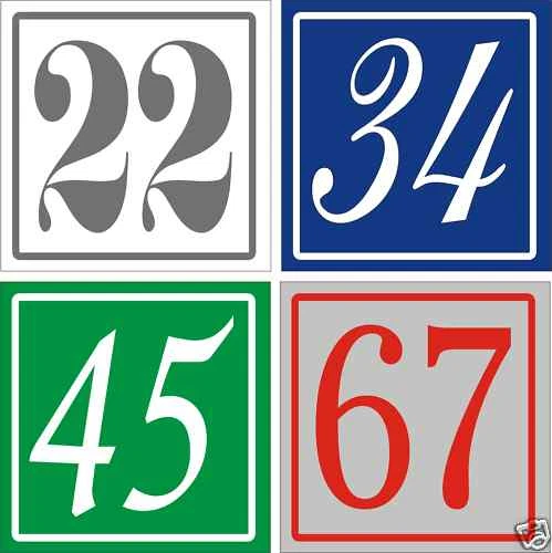 House Number Sign Plastic With Desired Text New - Image 1 of 1