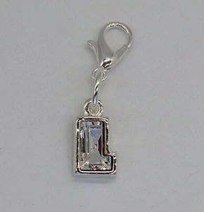 Swarovski Crystal Letter "L" 4889 Pendant/ Charm/ Zipper Pull; Lobster Claw - Picture 1 of 2
