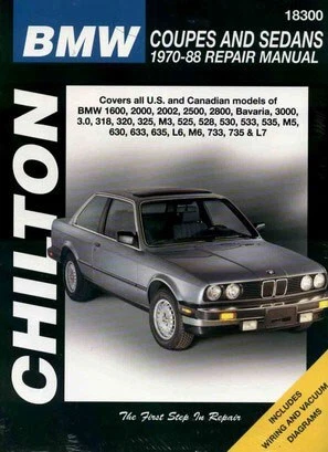 BMW SHOP MANUAL SERVICE REPAIR BOOK CHILTON WORKSHOP E30 E24 E28 GUIDE 1970-1988 - Image 1 of 1