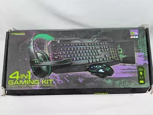 Gaming Kit, RGB Keyboard, Mouse, Headset, Mousepad - HyperGear PRO 4-in-1 (NEW) - Picture 1 of 9