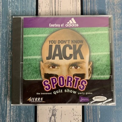 You Don't Know Jack Sports, PC / Mac Quiz Game, "Courtesy of Adidas" 1999 Sealed - Image 1 of 4
