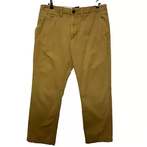 American Eagle Pants Mens 34x30 Brown Measures 34x28 Relaxed Straight Chino - Picture 1 of 10