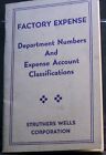 Factory Expense Booklet/Struthers Wells And Iron Works - Oct 1, 1945