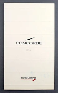BRITISH AIRWAYS CONCORDE VINTAGE LUNCH MENU LONDON WASHINGTON BA LANDOR ERA 1994 - Picture 1 of 3