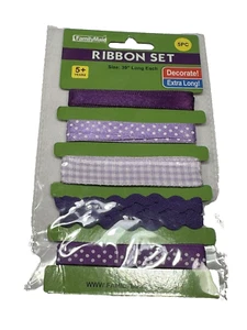 family maid ribbon set 39 inches long each 5 piece PURPLE - Picture 1 of 2