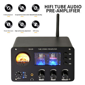 SA-20 HiFi Vacuum Tube Audio Sound Processor Audio Stereo PhonographPreamplifier