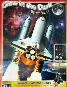 SPACE SHUTTLE COLUMBIA GLOW IN THE DARK 550 PIECE JIGSAW PUZZLE 18"X24" SEALED