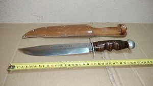 Coltello Da Caccia Vintage Marca Original Bowie Con Fodera Custodia Di Serie - Bild 1 von 22
