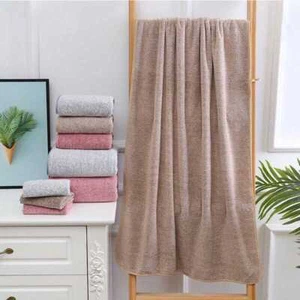 Charcoal  Towels Velvet Bath Towel Bamboo Coral 3pcs set Quick-drying Bathroom - Picture 1 of 4