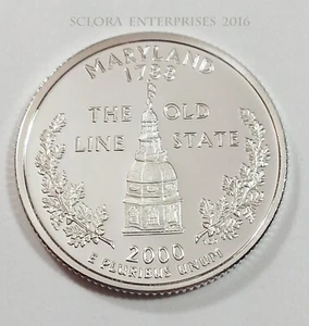 2000 S MARYLAND *90% SILVER PROOF* STATE QUARTER **FREE SHIPPING** - Picture 1 of 3
