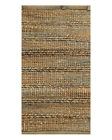 Woven Brown/Blue 2 Ft. X 5 Ft. Braided Organic Jute Area Rug