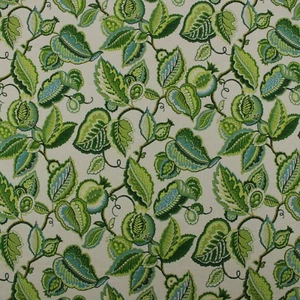 TELA MULTIUSOS FLORAL VERDE ESMERALDA STOUT MUSE VERDE HOJA GRANDE VID POR YARDA 54" W - Imagen 1 de 6