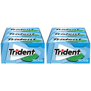 Gomme sans sucre Trident Bliss comme neuf fabriquée avec du xylitol (2 paquets)