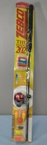 NEW ZEBCO "THE FAMOUS 202" MEDIUM-LIGHT FISHING POLE COMBO PACK ROD & TACKLE BOX - Picture 1 of 8