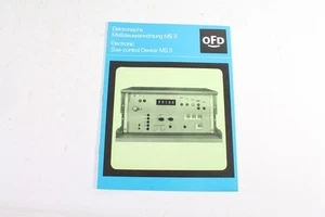 Old Brochure Measuring Control Device MS3 OFD - Picture 1 of 7