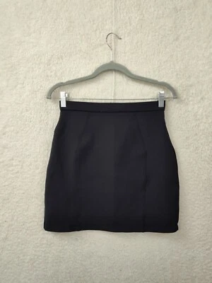 Falda Talula para mujer pequeña negra mezcla de nailon tiro medio recta calce lápiz mini Foto 1 de 4