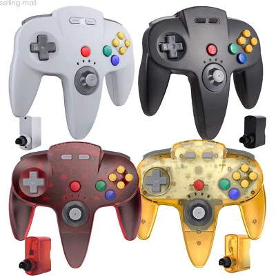 Mando a distancia inalámbrico N64 con Rumble Pak y recargable para sistema N64 Foto 1 de 4