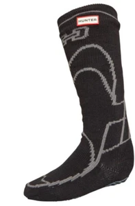 Hunter Original Unisex Boot Slipper Socks Black/Grey Size Uk 6 - 8 new - Picture 1 of 8