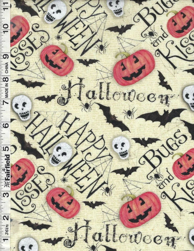 Тыквы и черепа Halloween Bugs & Kisses от Springs Creative bty - Изображение 1 из 1