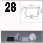 White Snap-On Hole Plug Silicone Rubber Blanking End Caps Seal Stopper 2.5-30Mm
