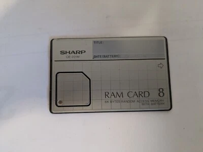sharp ram card 8 CE 201M pocket computer - Photo 1/2