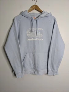 Canterbury Pullover Hoodie Kids Size 16 Light Blue Big Logo CCC Sports Worn - Picture 1 of 10