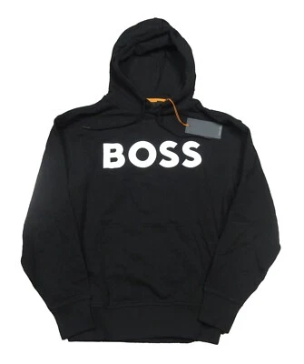 Sudadera con Capucha Boss Hugo Boss Para Hombre Negra Webasichood Logo Gráfico Foto 1 de 3