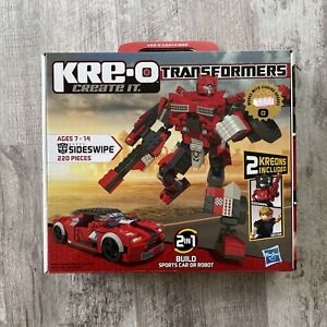 KRE-O Transformers Sideswipe 2 In 1 Sports Car To Robot Set #31771 220/Pcs New