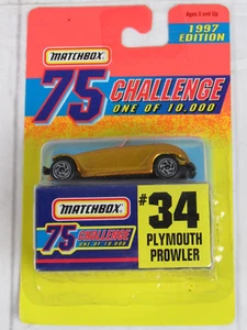 Matchbox 1997 Edition 75 Challenge #34 Plymouth Prowler Gold - Picture 1 of 4