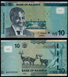 NAMIBIA 10 DOLLARS (P16b) 2021 UNC - Picture 1 of 1