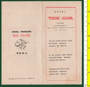 #46208 ROMA Italien 50er Jahre. Hotel "Pensione Legazioni". Anzeigenformular. - Bild 1 von 2