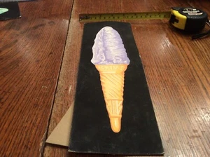 ISALY’s DAIRY TABLE TOP ICE CREAM CONE ADVERTISING CARD ORIGINAL FREE SHIPPING! - Picture 1 of 12